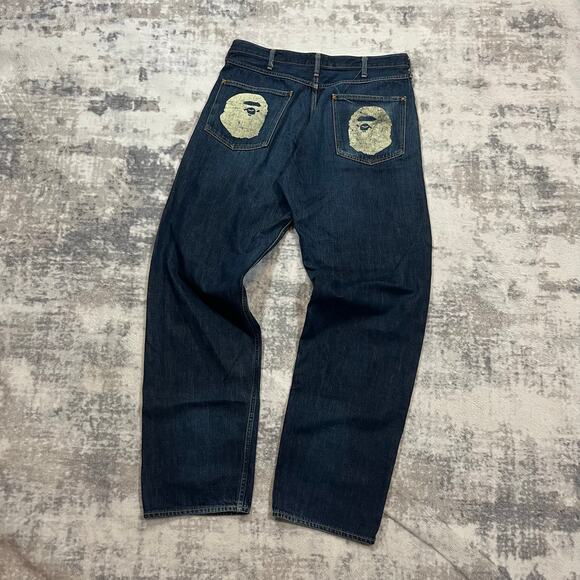 Bape Other - Authentic Bape 2000’s Baggy Ape Head Denim Jeans 34